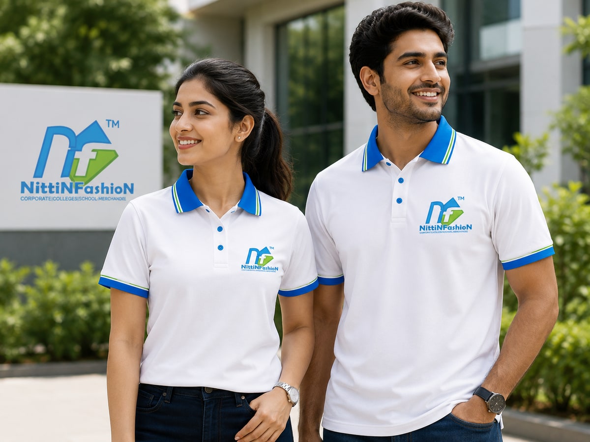 Polo T-Shirts — Nittin Fashion branded polo worn by team