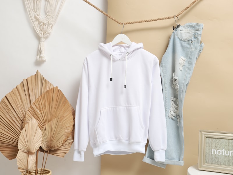 Plain white hoodie ready for branding